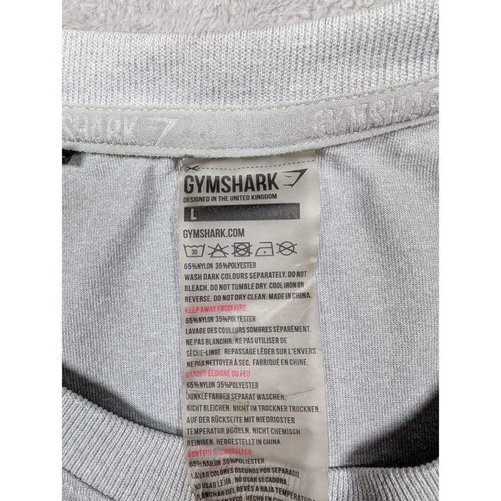 Gymshark T Shirt Mens Large Gray Long Sleeve Activewear Performance Training - Picture 2 of 10